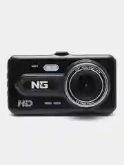 Видеорегистратор NG Full HD, с 2 камерами, 150 градусов, дисплей 4", Micro-SD, 12/24 В, 3,4 М, пластик