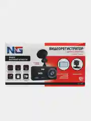 Видеорегистратор NG Full HD, с 2 камерами, 150 градусов, дисплей 4", Micro-SD, 12/24 В, 3,4 М, пластик