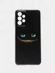 Черный чехол силиконовый на Samsung Galaxy A23 / Самсунг А23 прозрачный с рисунком, защита камеры