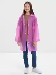 Розовый дождевик детский, с капюшоном, для мальчика и девочки
