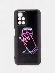 Голубой силиконовый чехол для Xiaomi Redmi 10 2022, с принтом, с рисунком (Сяоми Редми 10)