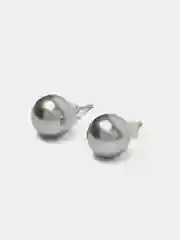 Серый металлик серьги-пусеты-бусены, 16 цветов