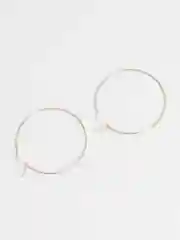 Золотой серьги-конго круглые, женские, 2 цвета