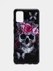 Тёмно-бордовый чехол для Samsung Galaxy A51 4G (Самсунг Галакси А51), с принтом, с рисунком