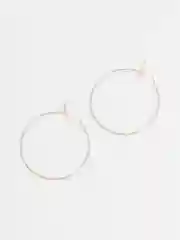 Золотой серьги-конго круглые, женские, 2 цвета