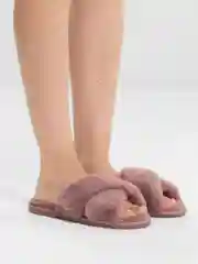 Бордовый мягкие женские тапочки