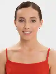 Серебряный серьги на кольце Месяц