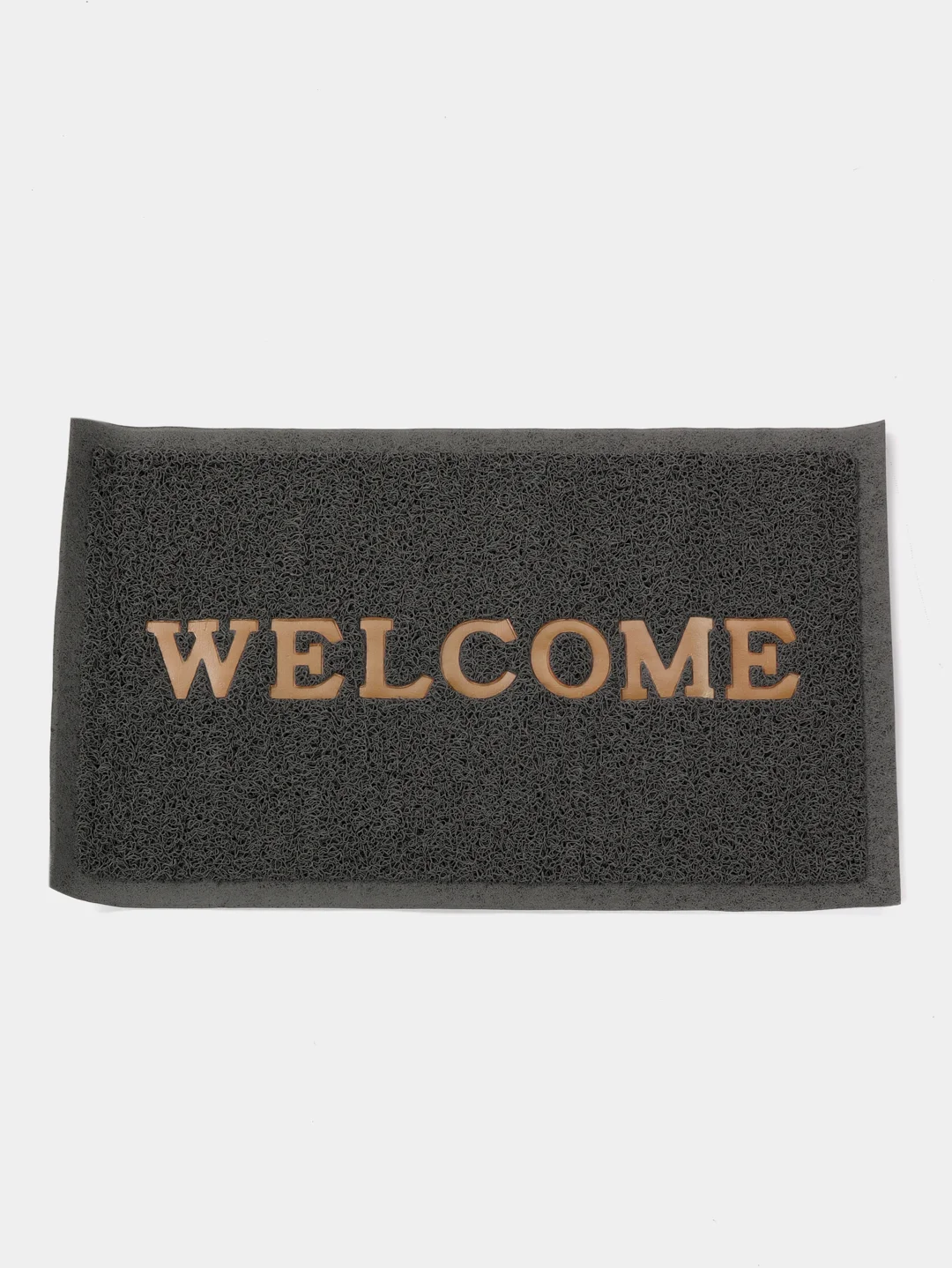 Серый коврик придверный ЕвроДизайн Welcome, пористый, 40 х 60 см