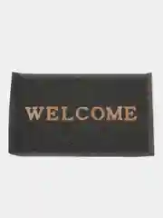 Серый коврик придверный ЕвроДизайн Welcome, пористый, 40 х 60 см