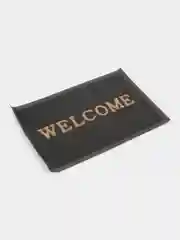 Серый коврик придверный ЕвроДизайн Welcome, пористый, 40 х 60 см