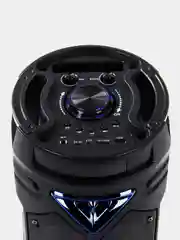 Красный колонка блютуз беспроводная большая с микрофоном-караоке, ZQS 6203