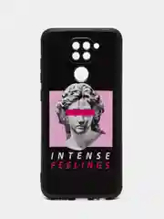 Золотой чехол силиконовый для Xiaomi Redmi Note 9 (Сяоми Редми Ноут 9), с принтом, с рисунком