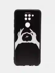 Пастельно-коралловый чехол силиконовый для Xiaomi Redmi Note 9 (Сяоми Редми Ноут 9), с принтом, с рисунком