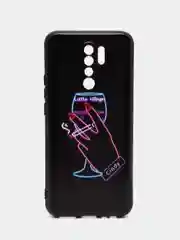 Голубой силиконовый чехол для Xiaomi Redmi 9, с принтом, с рисунком (Сяоми Редми 9)