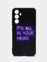 Серый силиконовый чехол для Samsung Galaxy A54 (Самсунг Галакси А54), с принтом, с рисунком