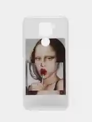 Багровый чехол силиконовый для Xiaomi Redmi Note 9 (Сяоми Редми Ноут 9), с принтом, с рисунком