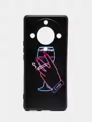 Голубой силиконовый чехол для Honor X9A (Хонор Х9А), с принтом, с рисунком
