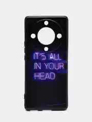 Серый силиконовый чехол для Honor X9A (Хонор Х9А), с принтом, с рисунком