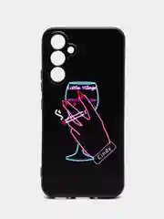 Голубой силиконовый чехол для Samsung Galaxy A54 (Самсунг Галакси А54), с принтом, с рисунком