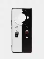 Бирюзовый силиконовый чехол для Honor X9A (Хонор Х9А), с принтом, с рисунком
