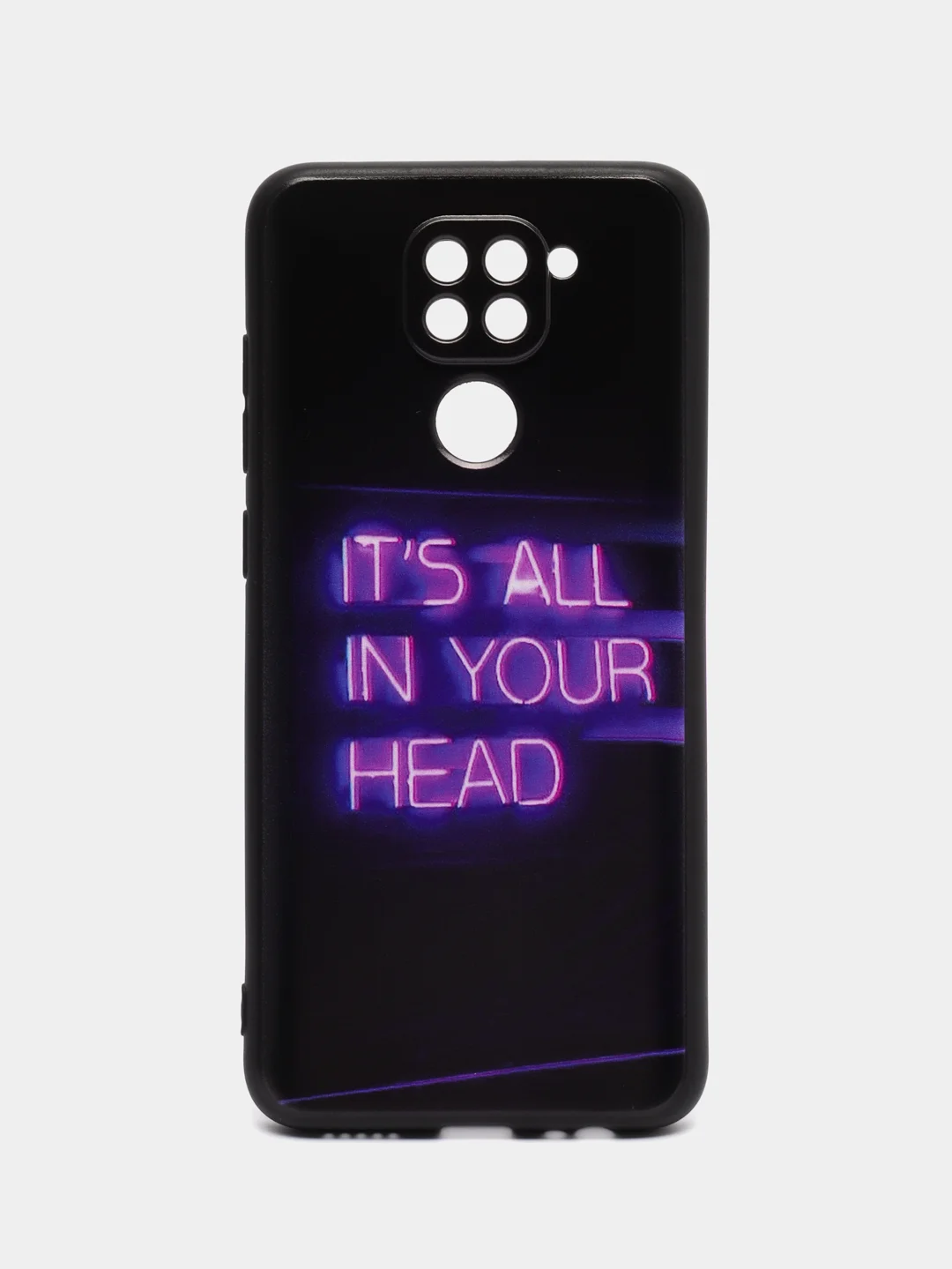 Серый чехол силиконовый для Xiaomi Redmi Note 9 (Сяоми Редми Ноут 9), с принтом, с рисунком