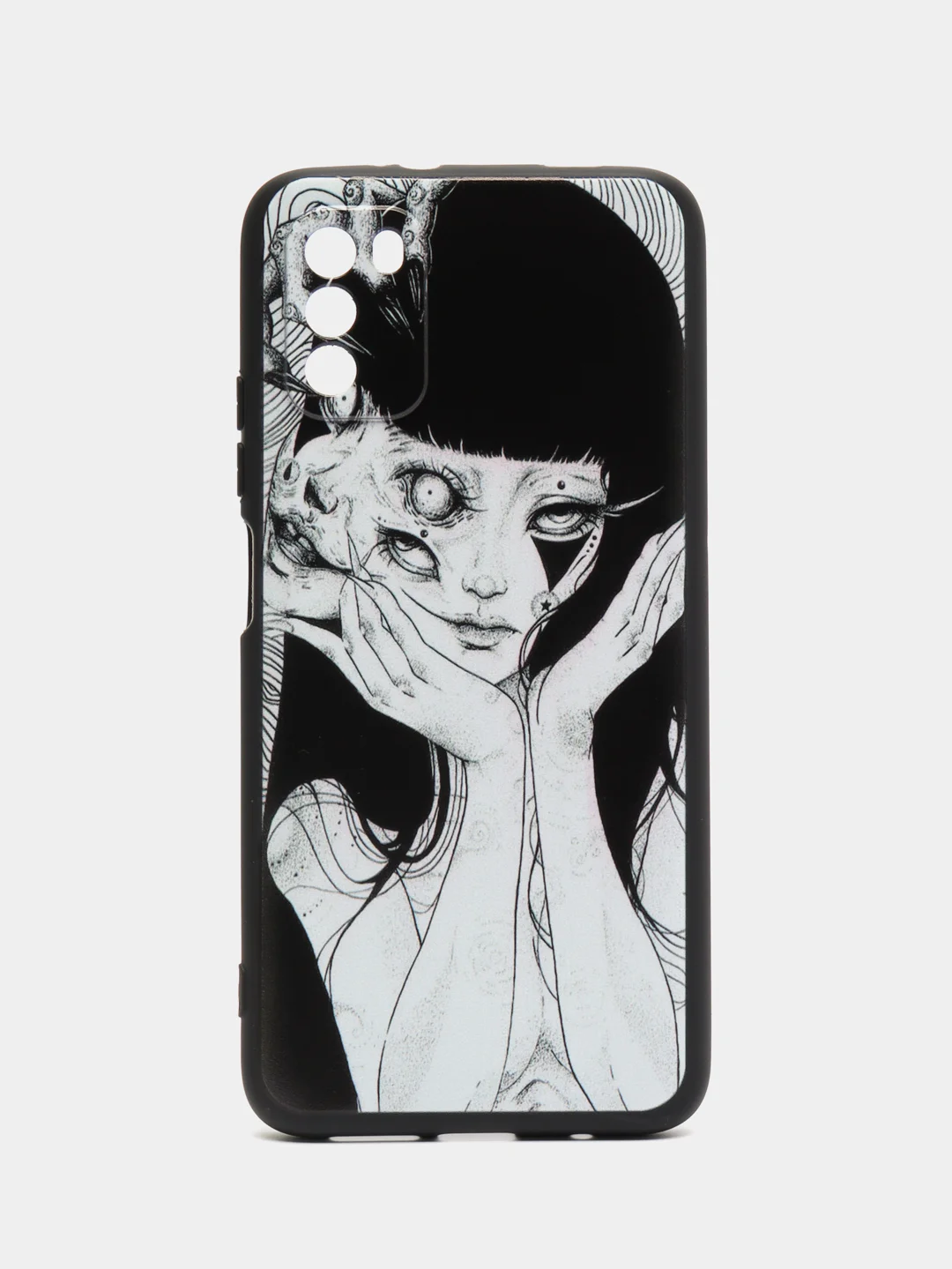 Белый чехол силиконовый для Xiaomi POCO M3 (Сяоми Поко М3), с принтом, с рисунком