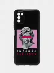 Золотой чехол силиконовый для Xiaomi POCO M3 (Сяоми Поко М3), с принтом, с рисунком