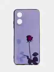 Серебряный силиконовый чехол для OPPO A17 / A17K, с принтом, с рисунком, Оппо А17 / 17К