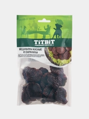Лакомство для собак Titbit Медальоны мясные, из баранины, 80 г