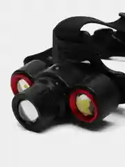 Фонарь налобный Ермак, 1 LED и 2 COB, с фокусировкой, пластик, 2 х 1200 мАч, 4 режима