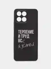 Тёмно-коричневый силиконовый чехол для Huawei Honor X6/X6s / Хонор Х6/X6s с рисунком, защита камеры