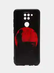 Сиреневый чехол силиконовый для Xiaomi Redmi Note 9 (Сяоми Редми Ноут 9), с принтом, с рисунком