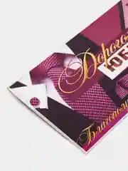 Бордовый открытка конверт для денег "С юбилеем"