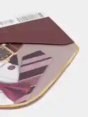 Бордовый открытка конверт для денег "С юбилеем"