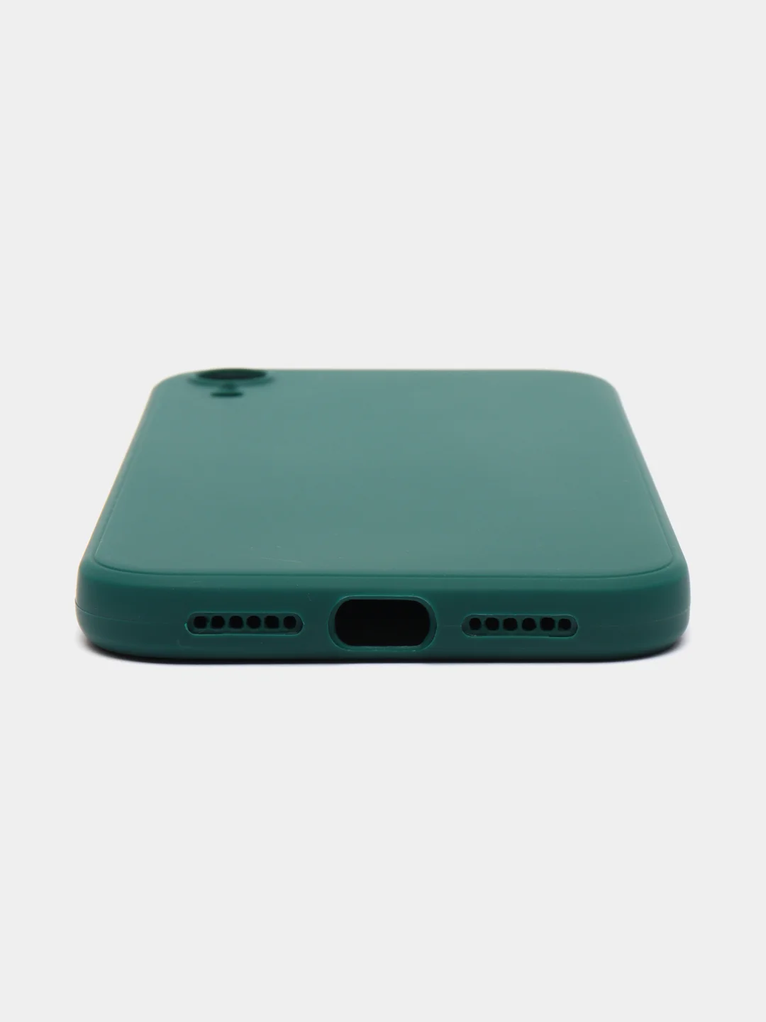 Тёмно-зелёный чехол для iPhone XR (Айфон хр), силиконовый, айфон