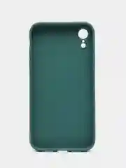 Тёмно-зелёный чехол для iPhone XR (Айфон хр), силиконовый, айфон