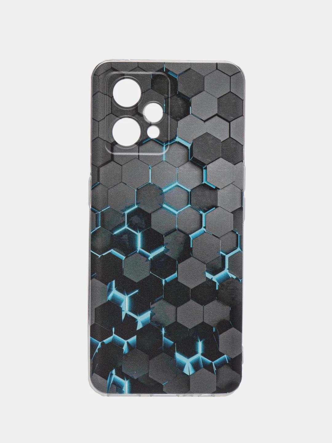 Бирюзовый силиконовый чехол на Realme 9/9 Pro Plus / Реалми 9/9 Про Плюс с рисунком, защита камеры
