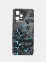 Бирюзовый силиконовый чехол на Realme 9/9 Pro Plus / Реалми 9/9 Про Плюс с рисунком, защита камеры