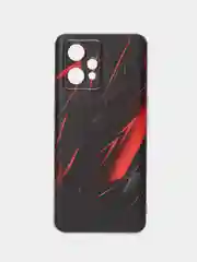 Красный силиконовый чехол на Realme 9/9 Pro Plus / Реалми 9/9 Про Плюс с рисунком, защита камеры