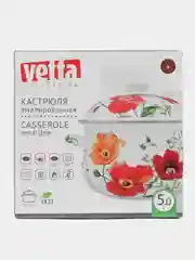 VETTA "Букет" кастрюля эмалированная, 24 см, 5,0 л, индукция