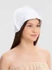 Белый шапка махровая для сауны / бани