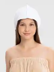 Белый шапка махровая для сауны / бани