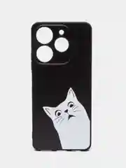 Бронзовый силиконовый чехол для Tecno Spark 10 Pro (Техно Спарк 10 Про), с принтом, с рисунком