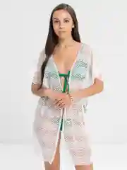 Белый туника пляжная, накидка пляжная, женская, парео