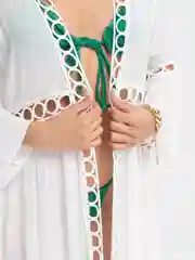 Белый пляжное платье, парео накидка, туника пляжная
