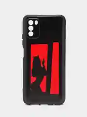 Рыжий чехол силиконовый для Xiaomi POCO M3 (Сяоми Поко М3), с принтом, с рисунком