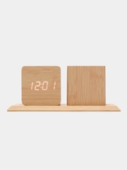 Будильник электронный Ladecor Chrono, USB, дерево, 19 x 10 х 10 см