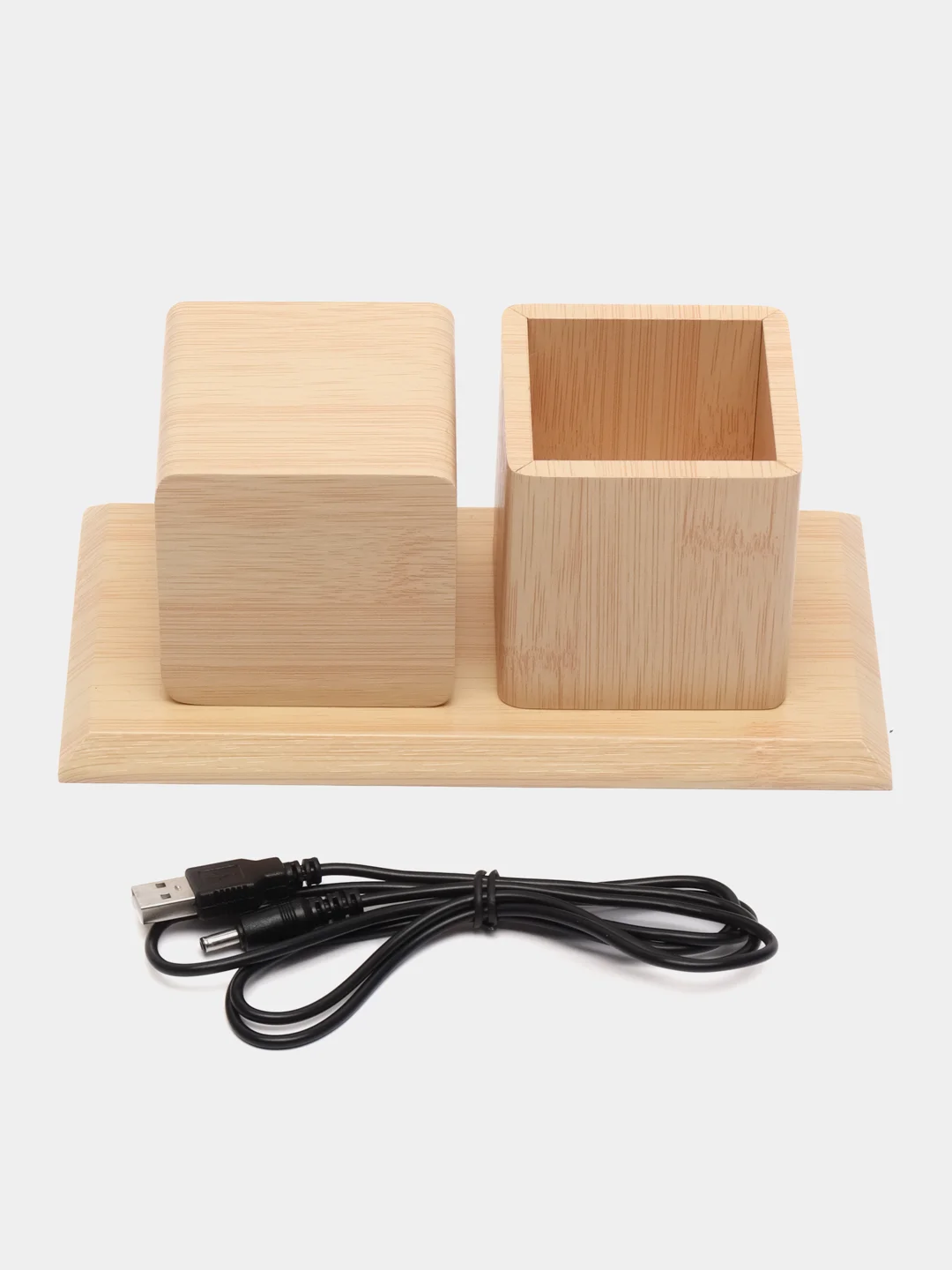 Будильник электронный Ladecor Chrono, USB, дерево, 19 x 10 х 10 см