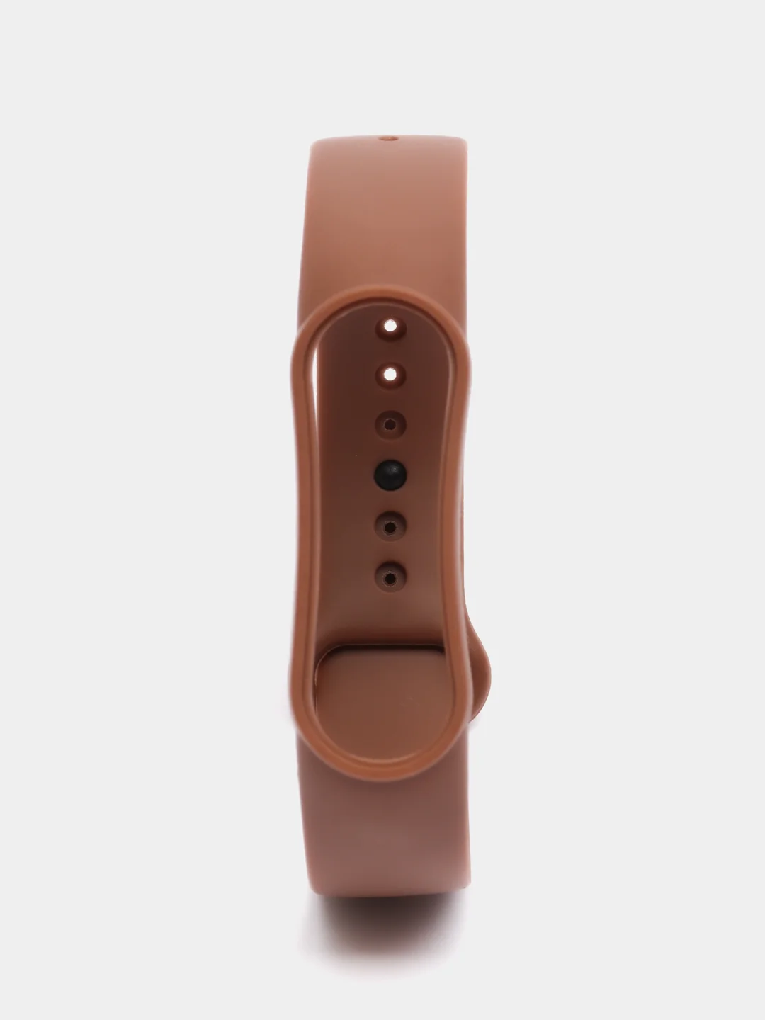 Коричневый силиконовый ремешок для фитнес браслета Xiaomi Mi Band 3 / 4 / 5 / 6