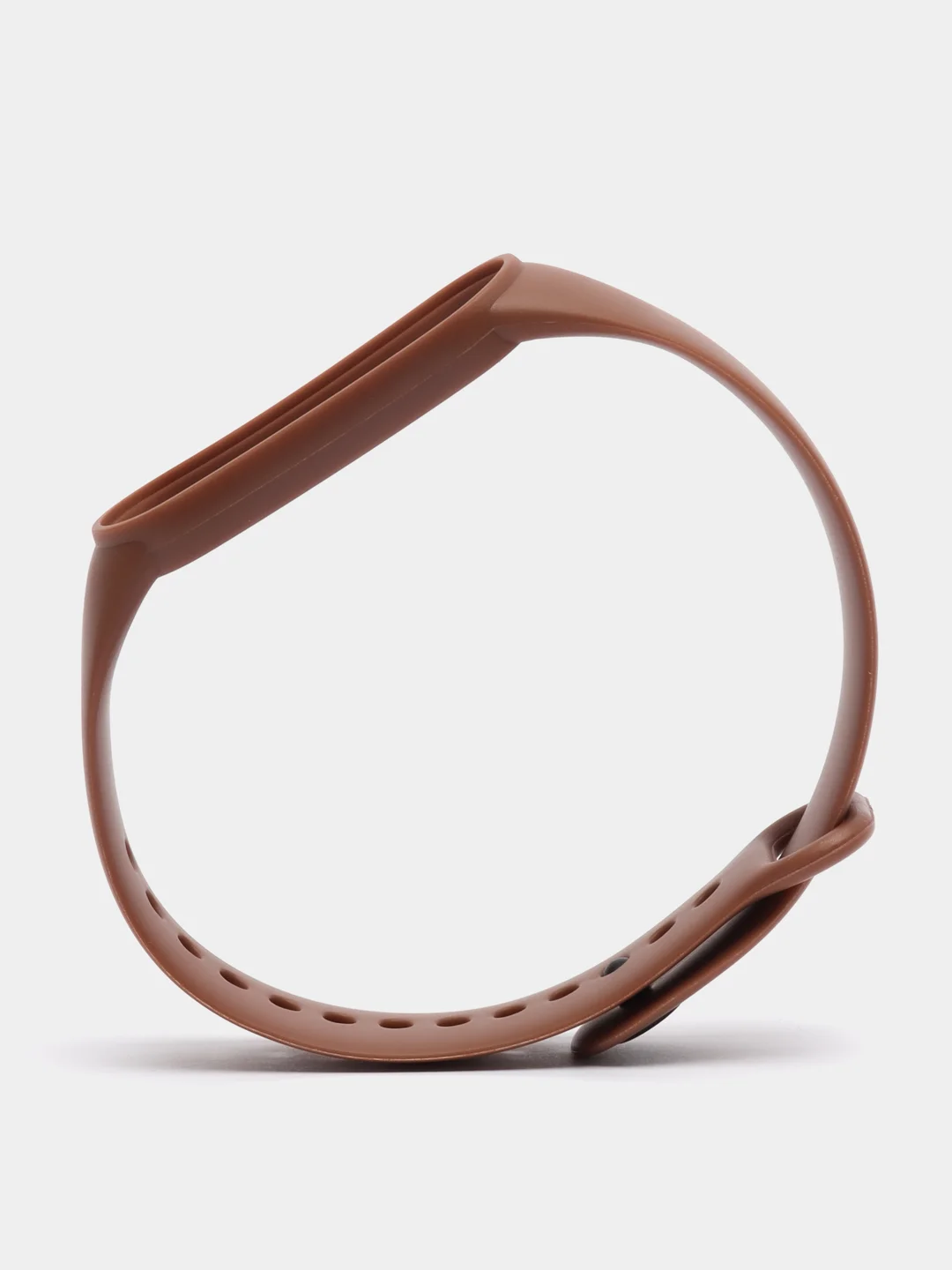 Коричневый силиконовый ремешок для фитнес браслета Xiaomi Mi Band 3 / 4 / 5 / 6